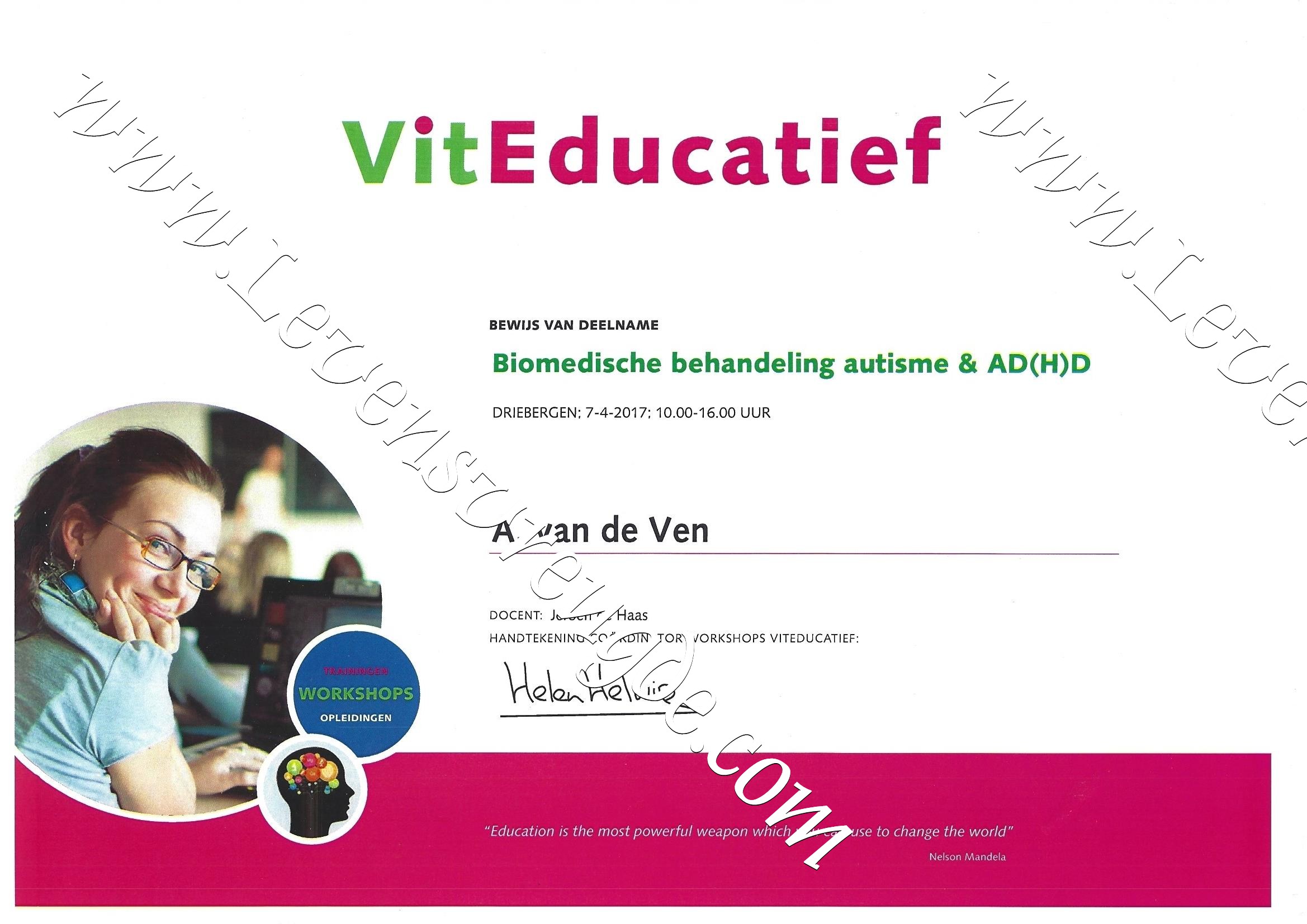 Biomedische behandeling Autisme en ADHD